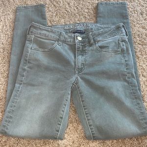 Dusty light green skinny jeans